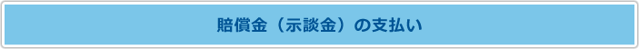 賠償金(示談金)の支払い